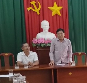 Ông Thạch Mu Ni, Phó Trưởng Ban Dân tộc tỉnh Trà Vinh chia sẻ tại buổi Gặp mặt