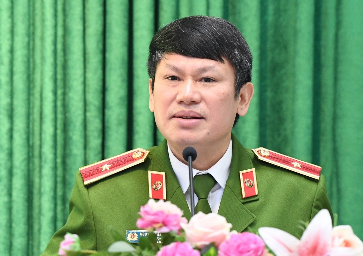 Thiếu tướng Nguyễn Văn Viện, Cục trưởng Cục Cảnh sát điều tra tội phạm về ma túy phát biểu tại Hội nghị sơ kết 6 tháng đầu năm