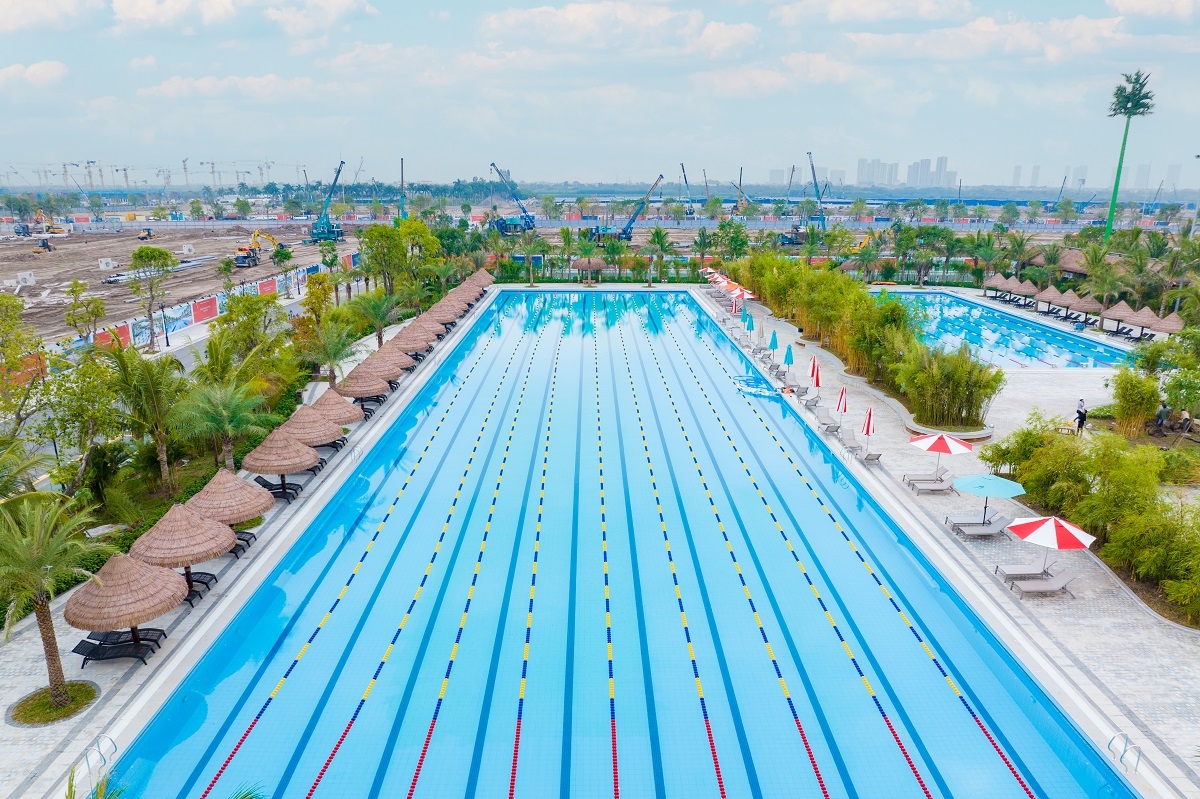 Bộ đôi bể bơi phong cách Olympic mang tới trải nghiệm bơi lội như kình ngư dưới 10 làn bơi như các bể thi đấu tại Olympic