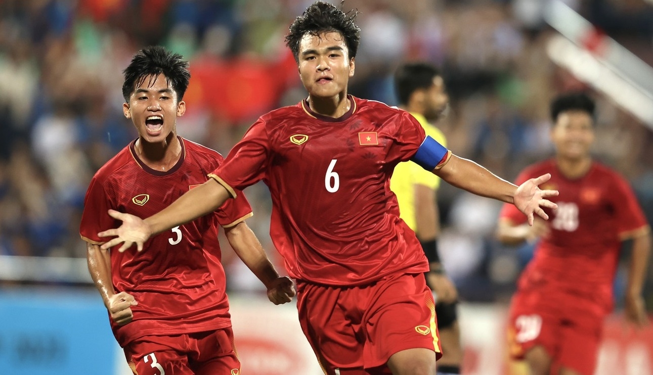 U17 Việt Nam thắng đậm U17 Thái Lan 3-0. Ảnh: Hoàng Linh