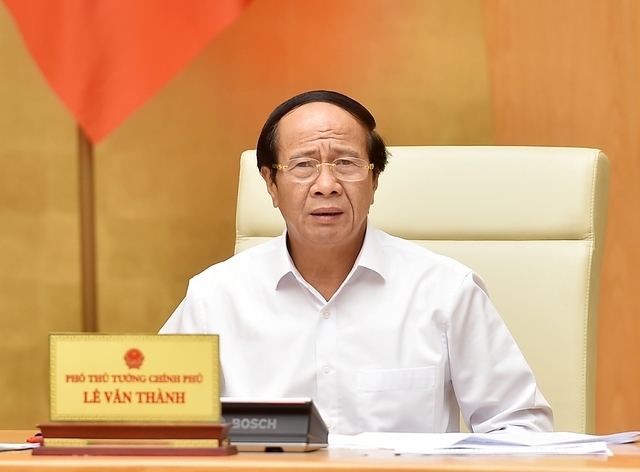 Phó Thủ tướng Lê Văn Thành: Nếu chậm một nhịp thì công trình sẽ không hoàn thành đúng tiến độ - Ảnh: VGP/Đức Tuân