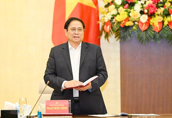 Thủ tướng Phạm Minh Chính bày tỏ đánh giá rất cao những đổi mới của Quốc hội trong thời gian qua. (Ảnh: VGP/Nhật Bắc)
