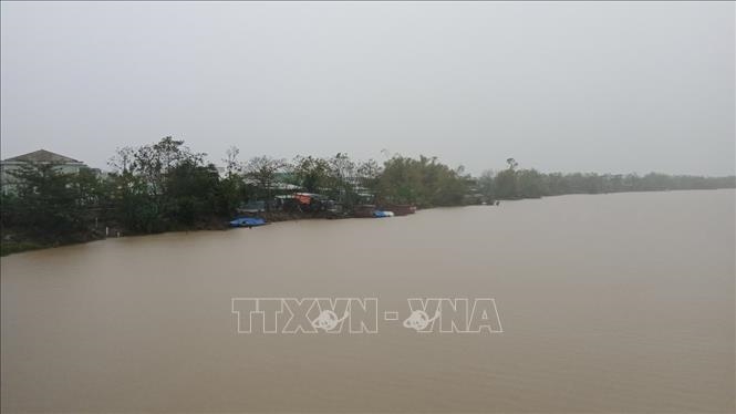 Mực nước các con sông ở Quảng Nam lên nhanh. Ảnh: Đoàn Hữu Trung/TTXVN