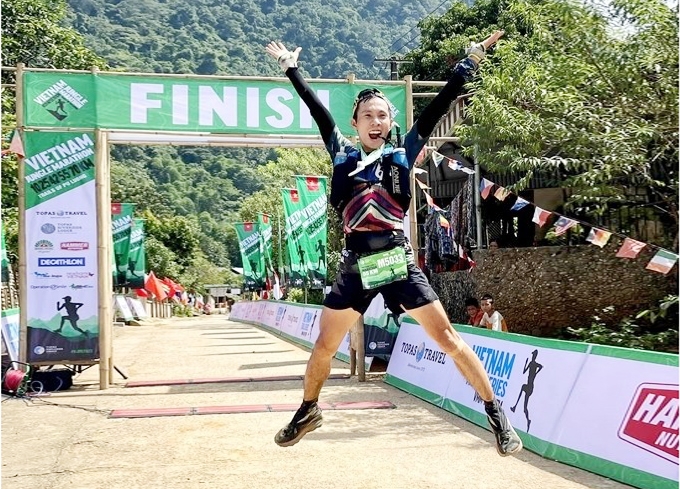 VĐV Nguyễn Đức Tuấn Anh (Việt Nam) giành chiến thắng ở cự ly 55 km dành cho nam
