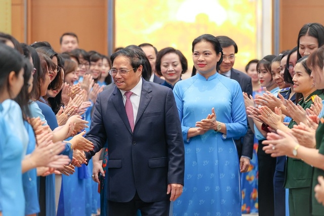 Thủ tướng Phạm Minh Chính cùng các đại biểu tham dự Hội nghị - Ảnh: VGP/Nhật Bắc