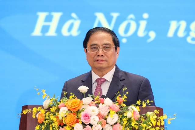 Thủ tướng phát biểu kết luận Hội nghị đối thoại với phụ nữ Việt Nam - Ảnh: VGP/Nhật Bắc