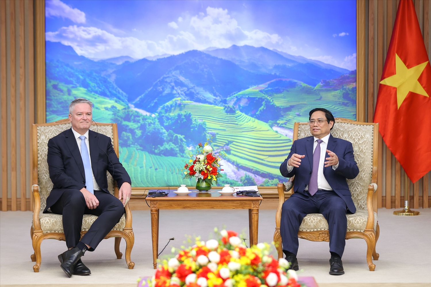 Thủ tướng Chính phủ khẳng định Việt Nam ủng hộ các chính sách hướng đến mục tiêu phát triển chung của nhân loại, vì lợi ích của người dân, công bằng và tiến bộ xã hội - Ảnh: VGP/Nhật Bắc