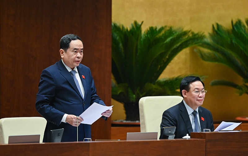 Phó Chủ tịch Thường trực Quốc hội Trần Thanh Mẫn điều hành phiên họp