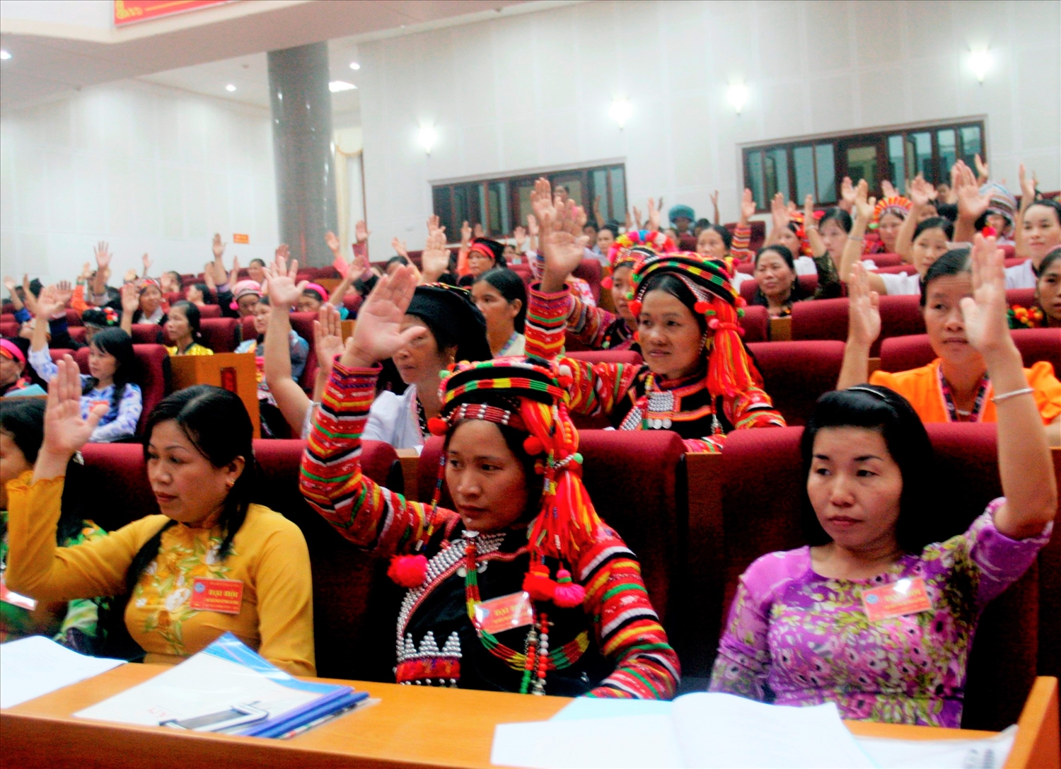 Các đại biểu người DTTS dự Đại hội Đại biểu Phụ nữ tỉnh Lai Châu lần thứ XII