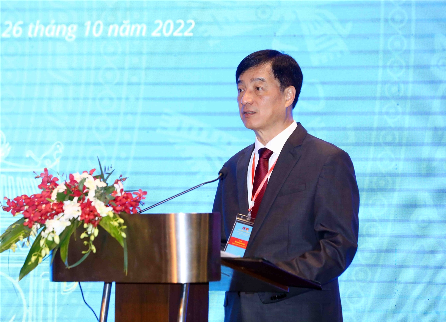 Trung tướng Nguyễn Duy Ngọc, Ủy viên Ban Chấp hành Trung ương Đảng, Thứ trưởng Bộ Công an Việt Nam phát biểu tại Hội nghị.