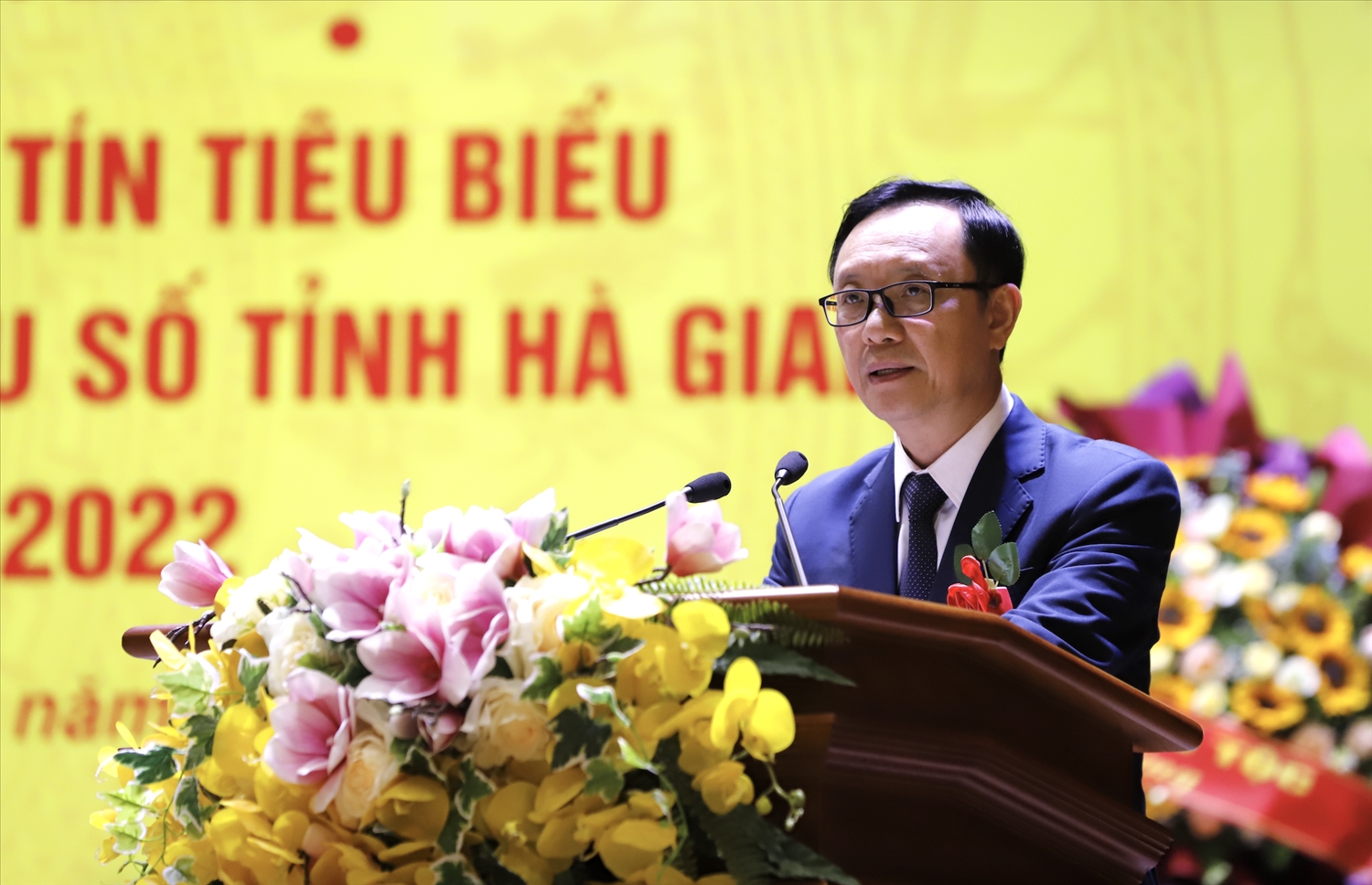 Phó Bí thư Thường trực Tỉnh ủy, Chủ tịch HĐND tỉnh Hà Giang Thào Hồng Sơn phát biểu chỉ đạo tại Hội nghị