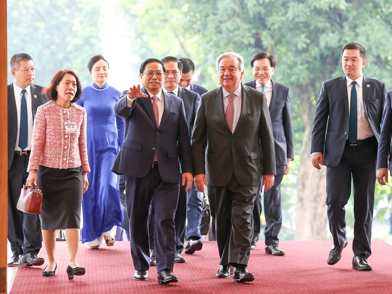 Chuyến thăm của người đứng đầu Liên Hợp Quốc diễn ra trong bối cảnh Việt Nam vừa hoàn thành xuất sắc vai trò Ủy viên không thường trực Hội đồng Bảo an LHQ, nhiệm kỳ 2020-2021; được bầu làm thành viên Hội đồng Nhân quyền LHQ nhiệm kỳ 2023-2025 - Ảnh: VGP/Nhật Bắc