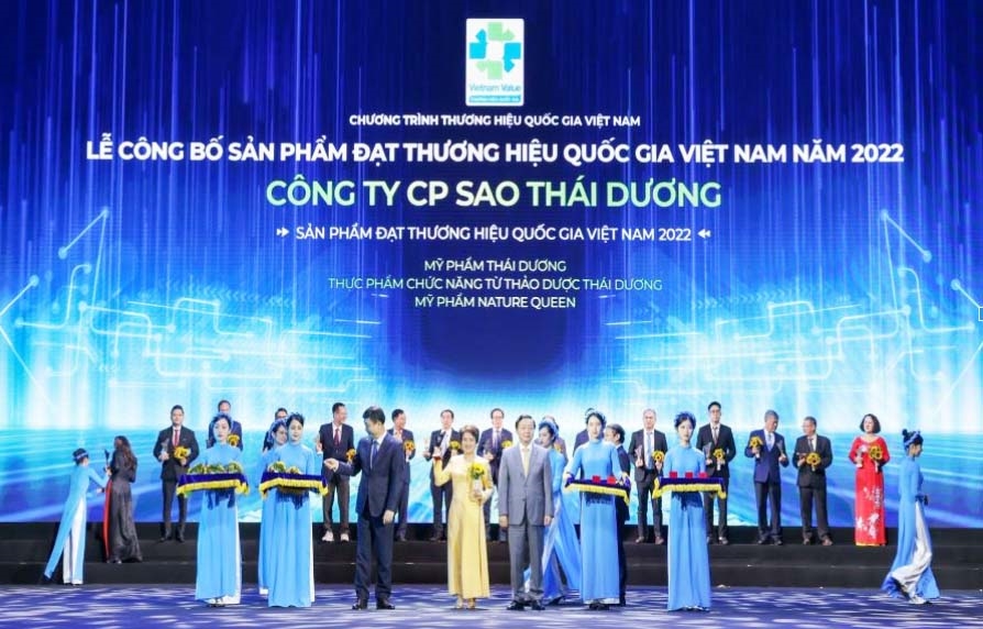 Sao Thái Dương vinh dự nhận Thương hiệu quốc gia năm 2022