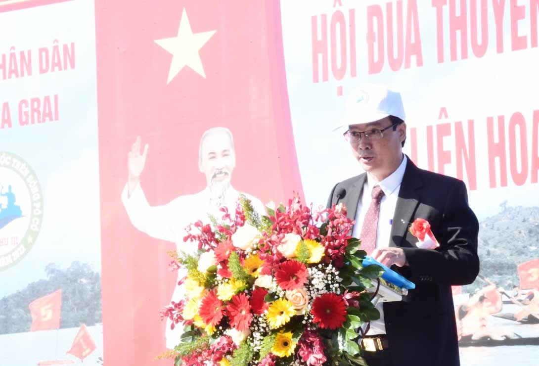 Ông Lê Ngọc Quý - Chủ tịch UBND huyện Ia Grai phát biểu khai mạc Lễ hội