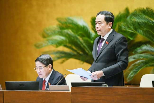 Phó Chủ tịch Thường trực Quốc hội Trần Thanh Mẫn phát biểu kết thúc phiên họp