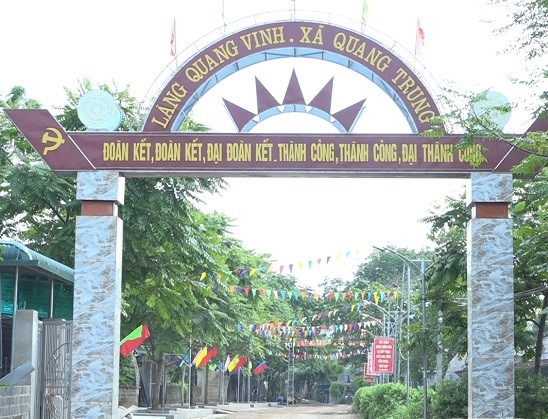 Hiện thôn Quang Thái Bình có 100% đường giao thông trong thôn đã được bê tông hóa