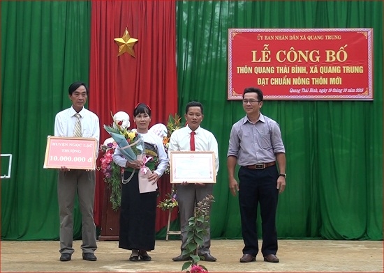 Theo ông Phạm Quang Lộc, khi thôn Quang Thái Bình đạt chuẩn NTM là phần thưởng lớn đối với ông và người dân