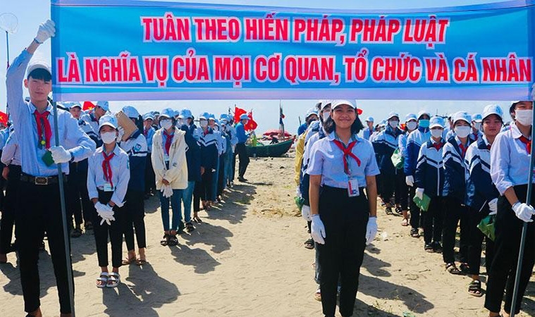 Nam Định tổ chức Lễ mít tinh Kỷ niệm 10 năm Ngày pháp luật Việt Nam năm 2022 tại xã Hải Lý, huyện Hải Hậu