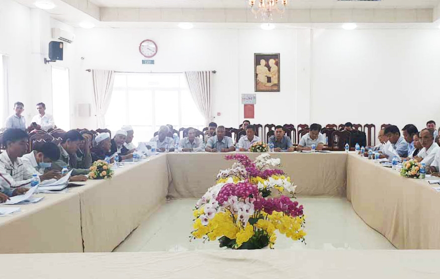 Các đại biểu là Người có uy tín và cán bộ làm công tác dân tộc tại tỉnh An Giang tham dự Hội nghị