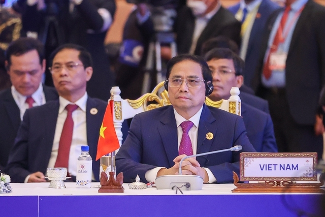 Thủ tướng Phạm Minh Chính dự Hội nghị Cấp cao ASEAN+3 (với Trung Quốc, Hàn Quốc, Nhật Bản) sáng 12/11 - Ảnh: VGP/Nhật Bắc