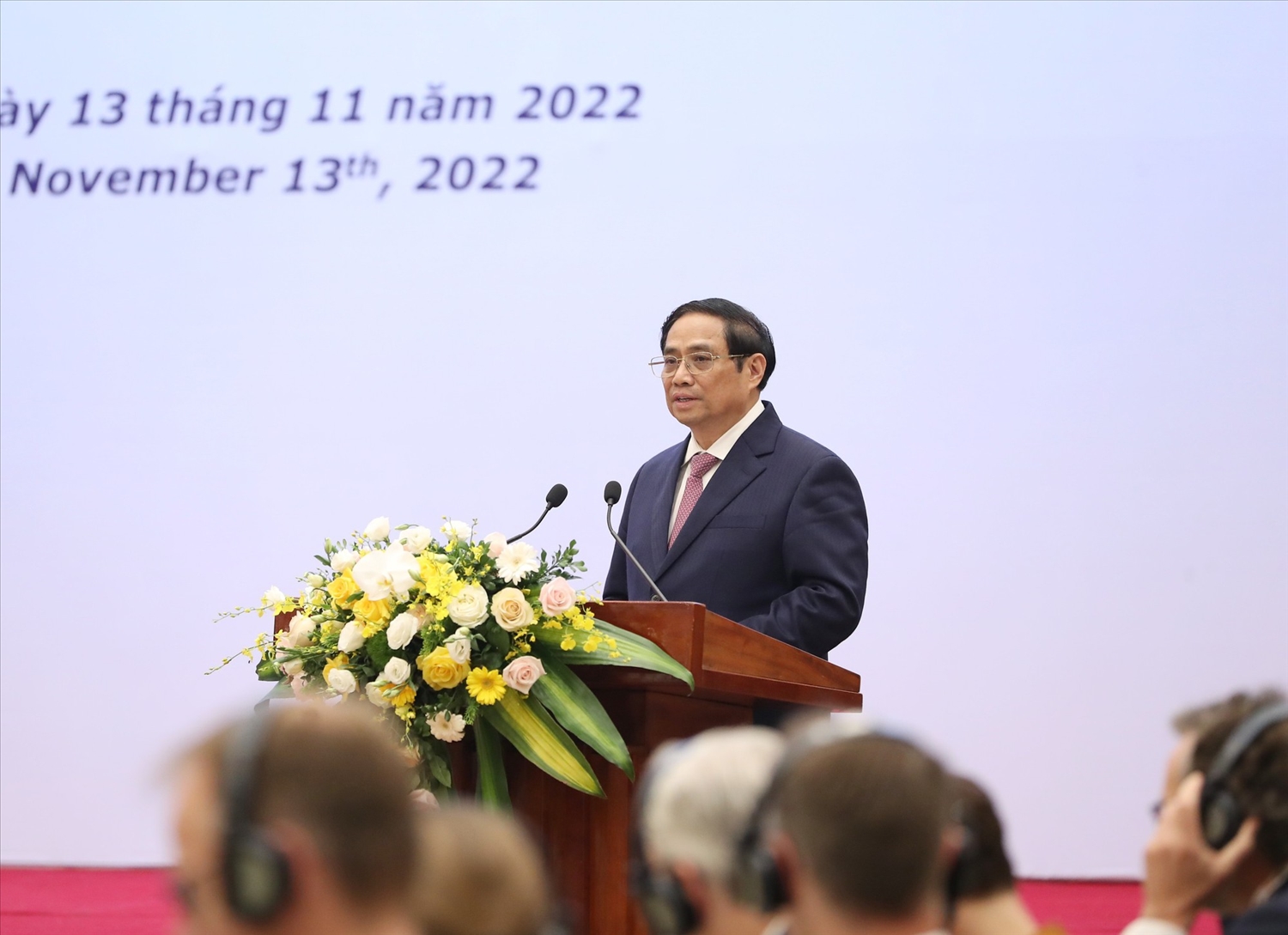 Theo Thủ tướng Phạm Minh Chính, kết quả hợp tác kinh tế giữa hai bên những năm qua là đáng khích lệ nhưng vẫn chưa tương xứng với tiềm năng - Ảnh: VGP/Nhật Bắc