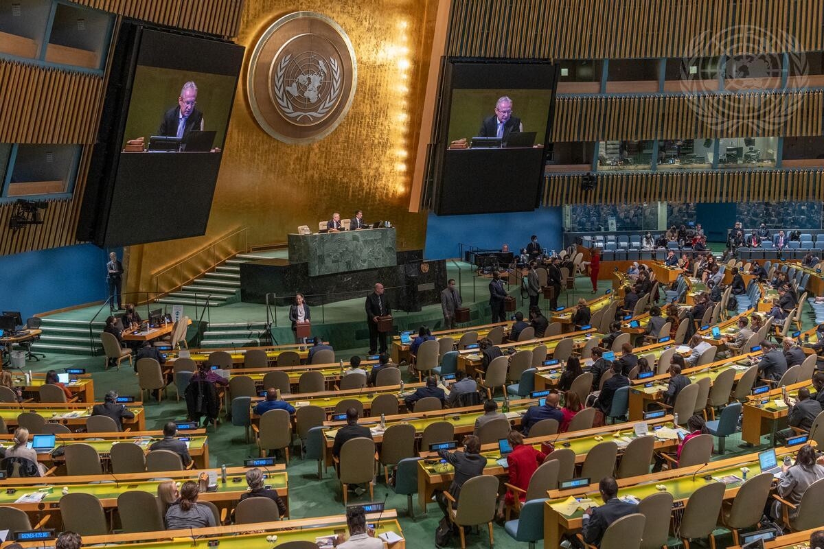  Toàn cảnh phiên họp bầu ra 14 thành viên Hội đồng Nhân quyền Liên Hợp quốc nhiệm kỳ 2023-2025 ngày 11/10 tại Trụ sở Liên Hợp Quốc ở New York, Mỹ. Ảnh: UN