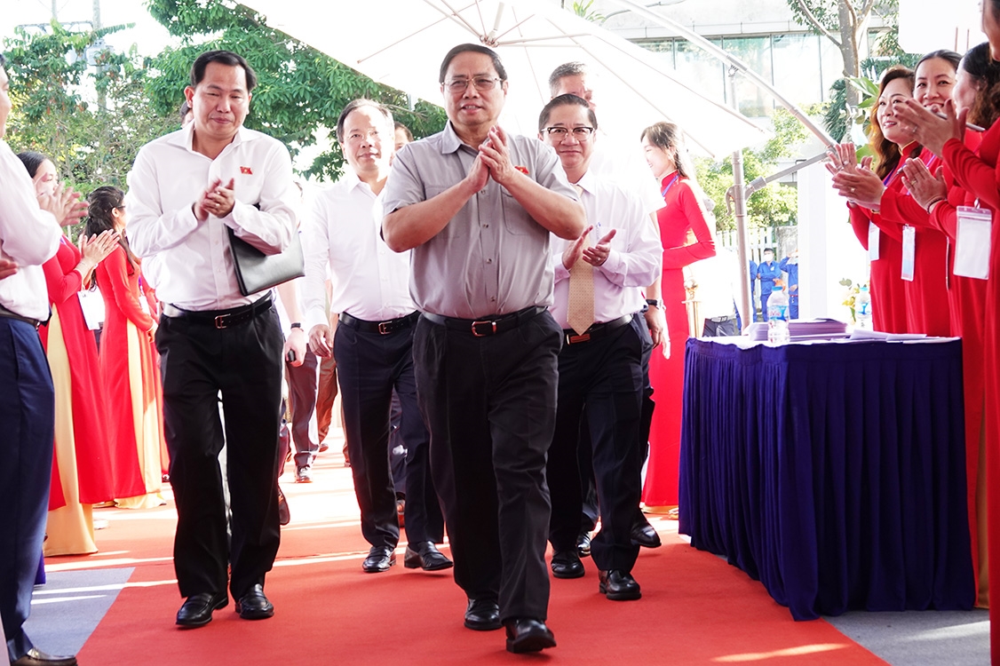 Thủ tướng Chính phủ Phạm Minh Chính đến dự Lễ khởi công Dự án đường Vành đai phía Tây TP. Cần Thơ