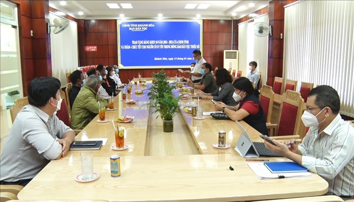 Ban Dân tộc tỉnh Khánh Hòa gặp mặt Người có uy tín trong đồng bào DTTS của thị xã Ninh Hòa.