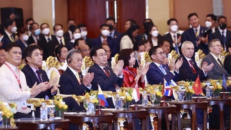 Chủ tịch Quốc hội Vương Đình Huệ dự Lễ khai mạc Đại Hội đồng Liên Nghị viện các quốc gia Đông Nam Á lần thứ 43 (AIPA-43). (Ảnh: Doãn Tấn/TTXVN)