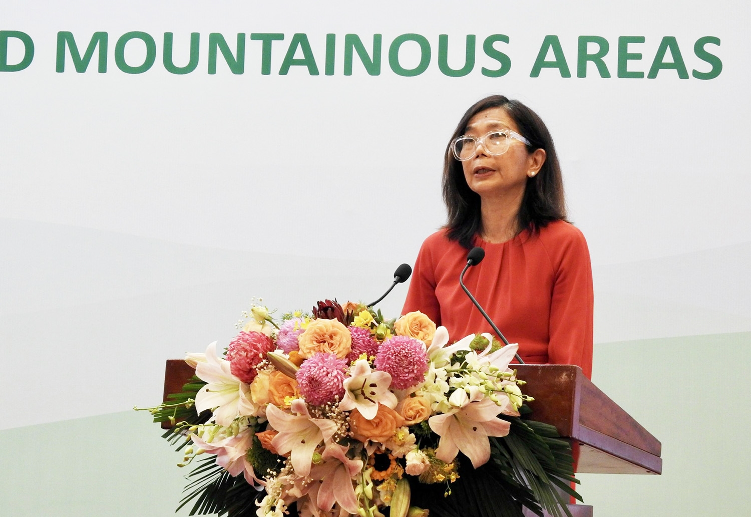 Bà Pauline Tamesis - Điều phối viên Thường trú Liên hợp quốc tại Việt Nam phát biểu tại Hội thảo