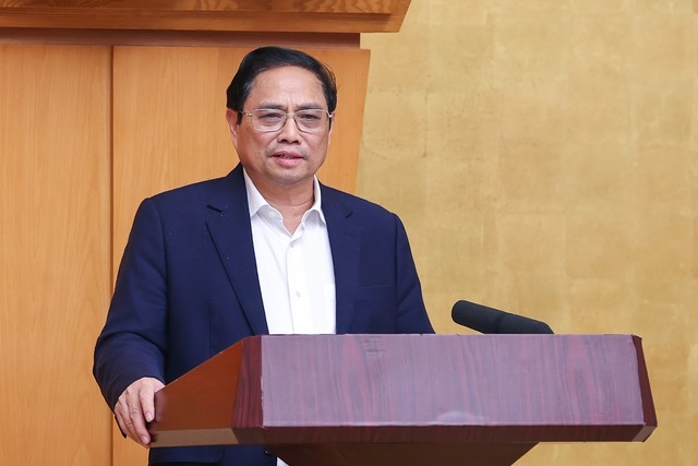 Thủ tướng Phạm Minh Chính yêu cầu gắn công tác truyền thông chính sách với việc bảo vệ nền tảng tư tưởng của Đảng, đấu tranh phản bác các luận điệu sai trái, thù địch - Ảnh: VGP/Nhật Bắc