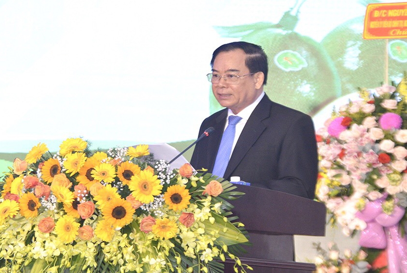 Chủ tịch UBND tỉnh Bến Tre Trần Ngọc Tam phát biểu chào mừng tại lễ công bố