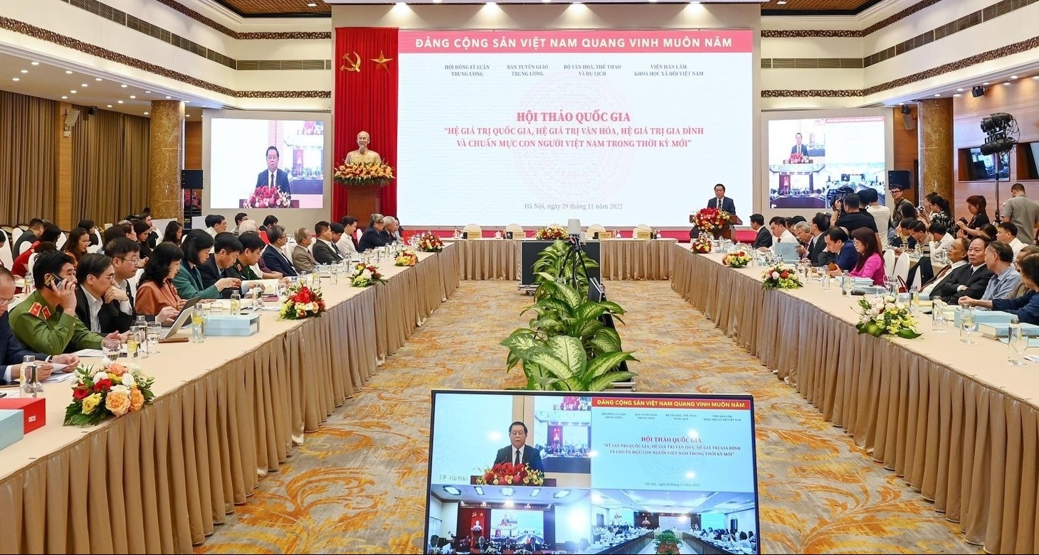 Hội thảo “Hệ giá trị quốc gia, hệ giá trị văn hóa, hệ giá trị gia đình và chuẩn mực con người Việt Nam trong thời kỳ mới” khai mạc sáng 29/11/2022.