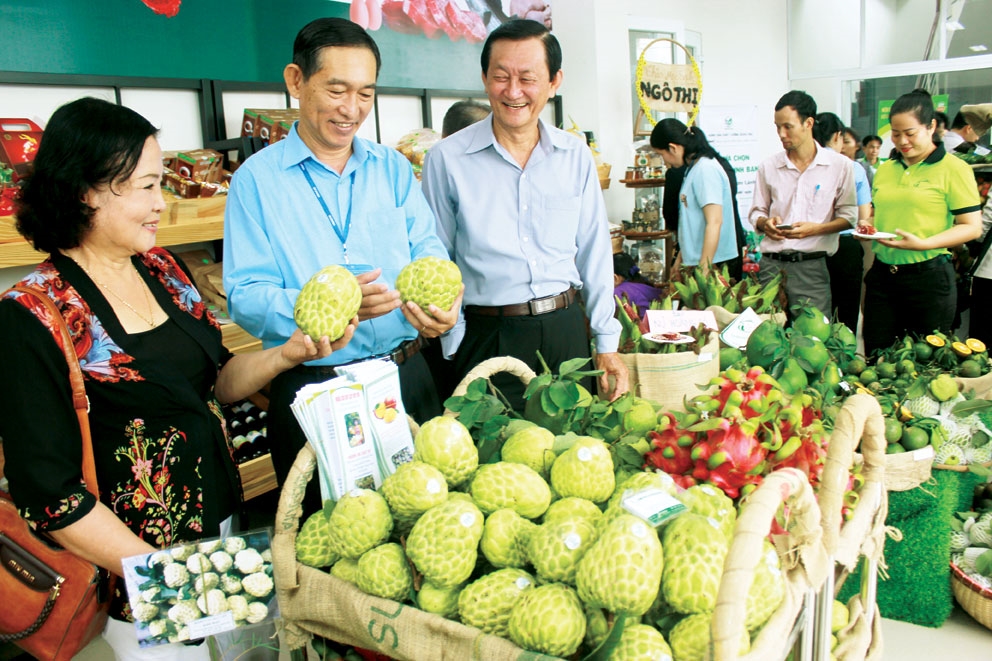 Đặc sản trái mãng cầu hạt lép có hiệu quả kinh tế cao của Tổ hợp tác trái cây Lộc Mai, huyện Định Quán (Ảnh: Lê Quyên)