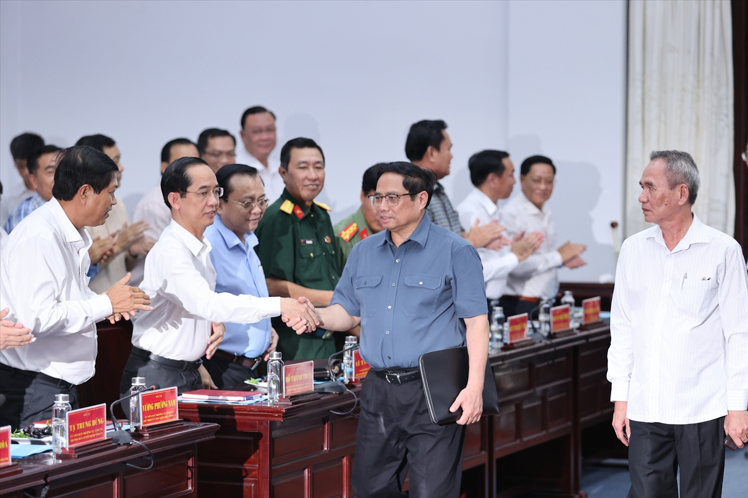 Thủ tướng Chính phủ Phạm Minh Chính làm việc với Ban Thường vụ Tỉnh ủy Bạc Liêu - Ảnh: VGP/Nhật Bắc