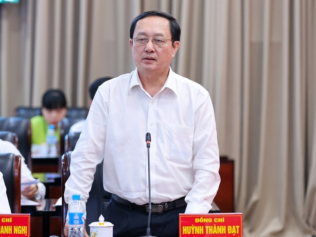 Bộ trưởng Bộ Khoa học và Công nghệ Huỳnh Thành Đạt phát biểu. (Ảnh: VGP/Nhật Bắc)