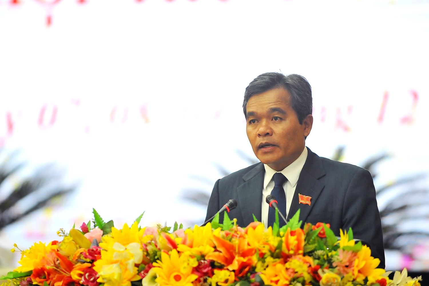 Chủ tịch HĐND tỉnh Hồ Văn Niên phát biểu tại lễ khai mạc