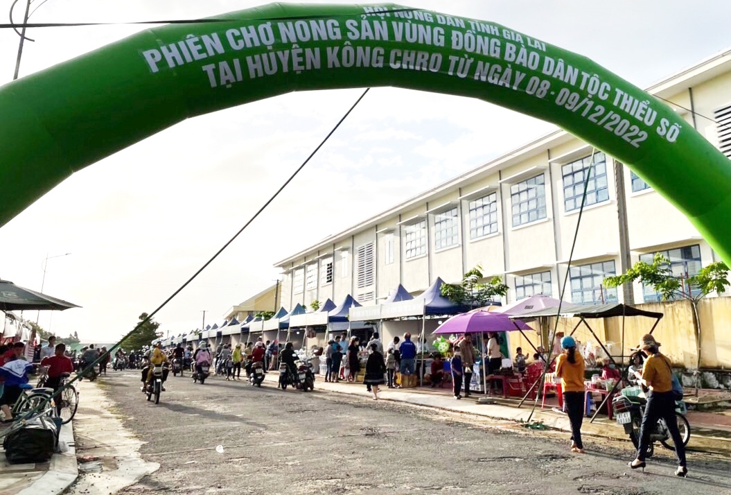 Tham gia Phiên chợ có 6 Hội Nông dân huyện, thị xã với 19 gian hàng trưng bày các sản phẩm đạt tiêu chuẩn VietGAP, hữu cơ, OCOP...