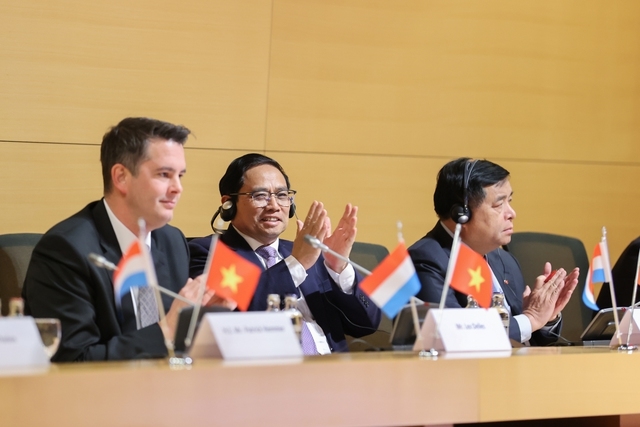 Thủ tướng đánh giá quan hệ Việt Nam-Luxembourg rất năng động, hiệu quả - Ảnh: VGP/Nhật Bắc