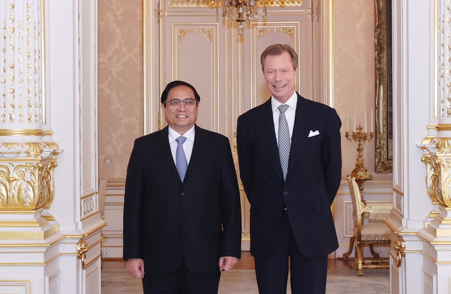 Thủ tướng Chính phủ Phạm Minh Chính hội kiến Đại Công tước Luxembourg Henri - Ảnh: VGP/Nhật Bắc