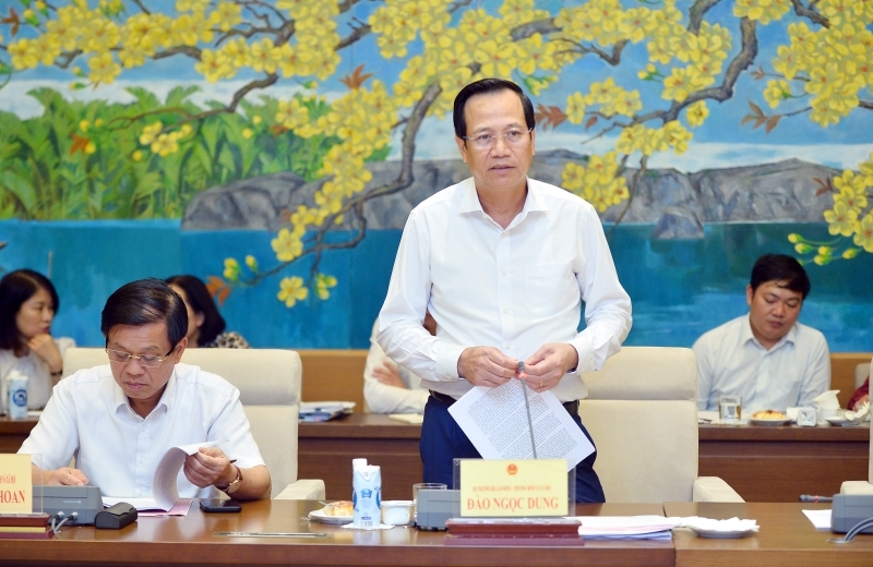 Bộ trưởng Bộ LĐTBXH Đào Ngọc Dung phát biểu tại phiên họp