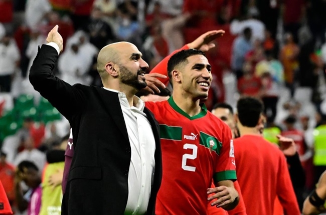 HLV Regragui cùng Morocco tạo nên hết bất ngờ này tới cú sốc khác tại World Cup 2022. Ảnh: FIFA
