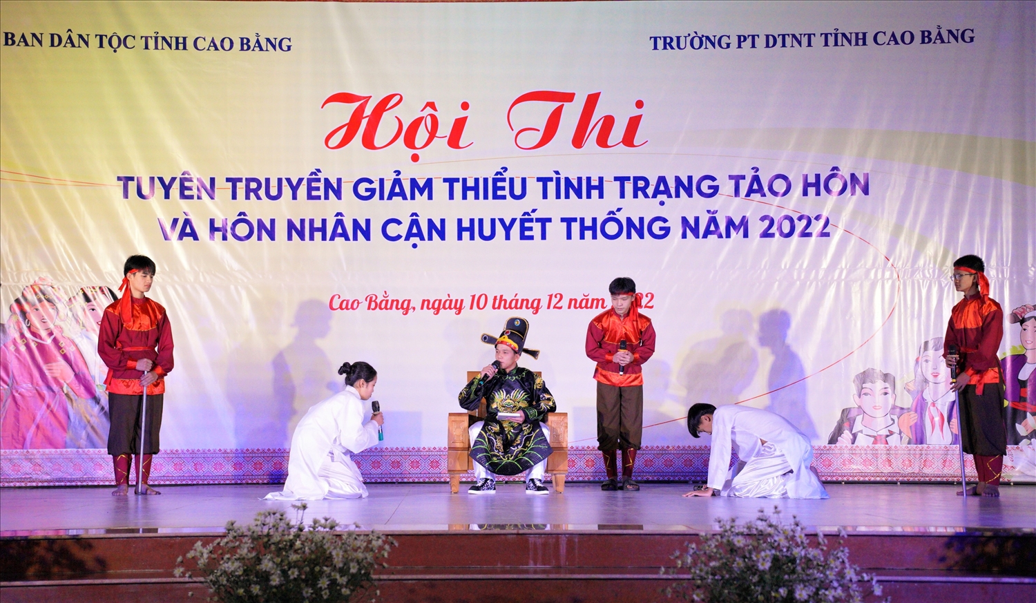 Chương trình phối hợp giữa Ban Dân tộc tỉnh Cao Bằng và Trường THPTDTNT tuyên truyền giảm thiểu tình trạng tảo hôn và hôn nhân cận huyết năm 2022