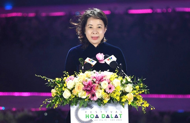 Phó Chủ tịch Nước Võ Thị Ánh Xuân phát biểu tại Lễ khai mạc Festival hoa Đà Lạt lần thứ IX năm 2022