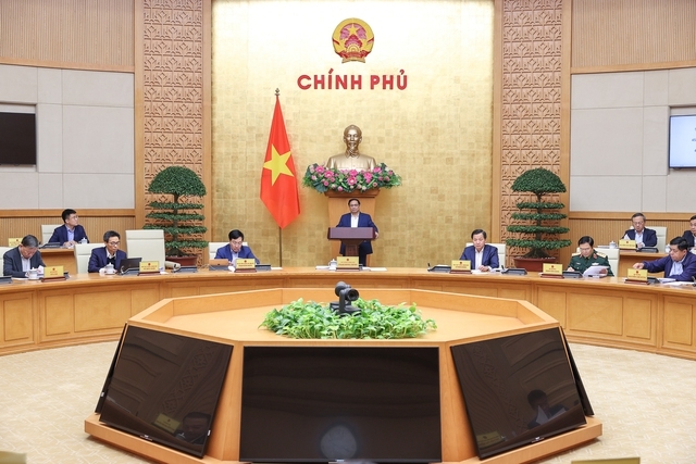Thủ tướng Phạm Minh Chính chủ trì phiên họp Chính phủ chuyên đề xây dựng pháp luật tháng 12 - Ảnh: VGP/Nhật Bắc