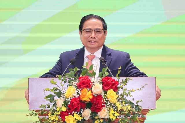 Thủ tướng phát biểu kết luận Hội nghị tổng kết công tác năm 2022 và triển khai nhiệm vụ ngân hàng năm 2023 - ẢNh: VGP/Nhật Bắc