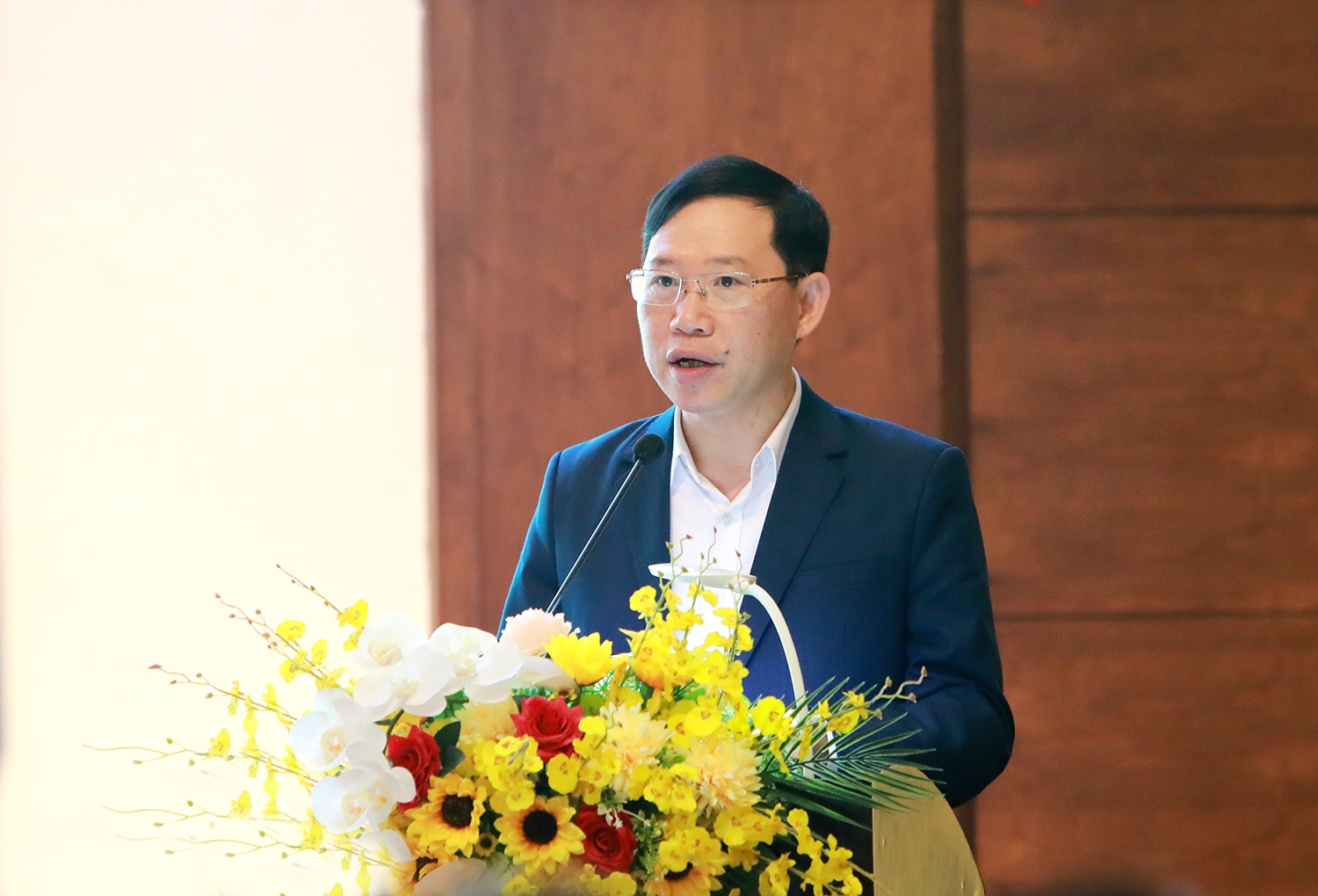 Chủ tịch UBND tỉnh Bắc Giang Lê Ánh Dương phát biểu khai mạc hội nghị