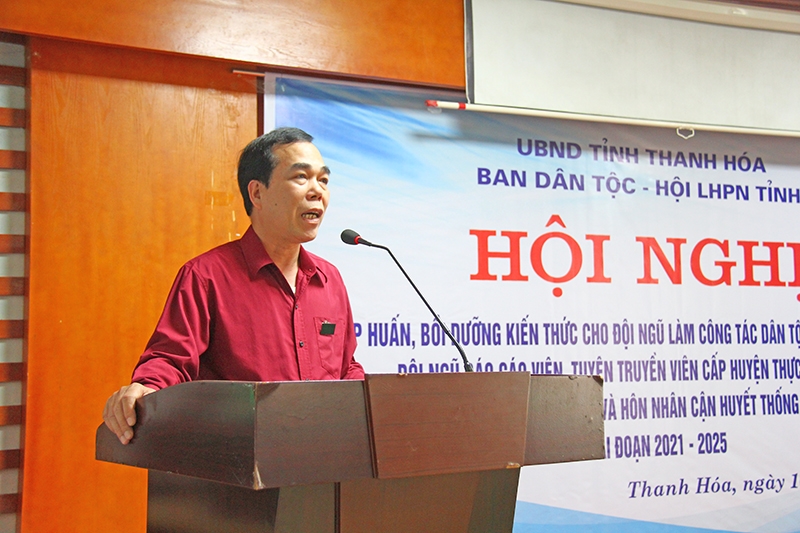 Đại diện lãnh đạo Ban Dân tộc tỉnh Thanh Hóa khai mạc Hội nghị tập huấn