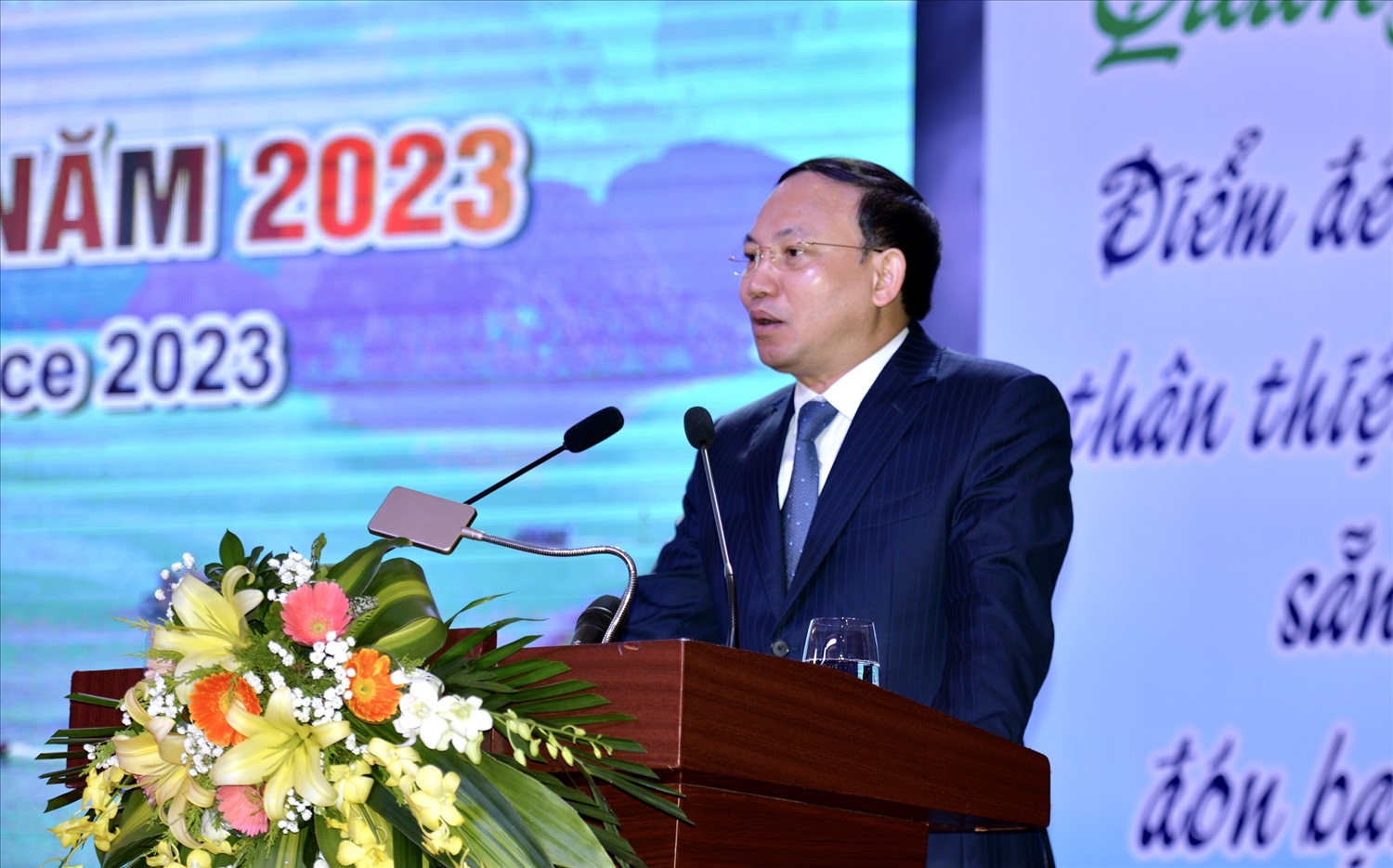 Ông Nguyễn Xuân Ký, Bí Thư Tỉnh ủy Quảng Ninh phát biểu khai mạc tại Hội nghị
