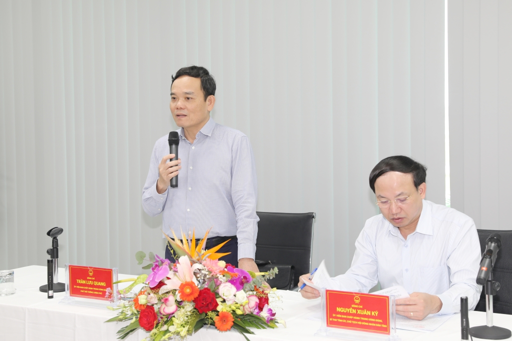 Phó Thủ tướng Chính phủ Trần Lưu Quang phát biểu chỉ đạo tại buổi làm việc